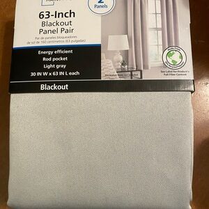 Mainstays Light Gray 63-Inch Blackout Panel Pair